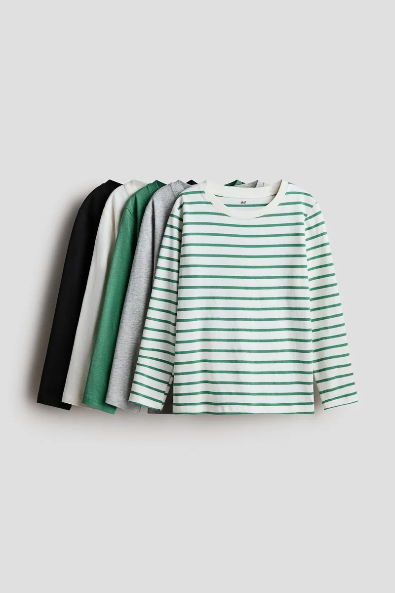 H&M 5-pack cotton jersey tops